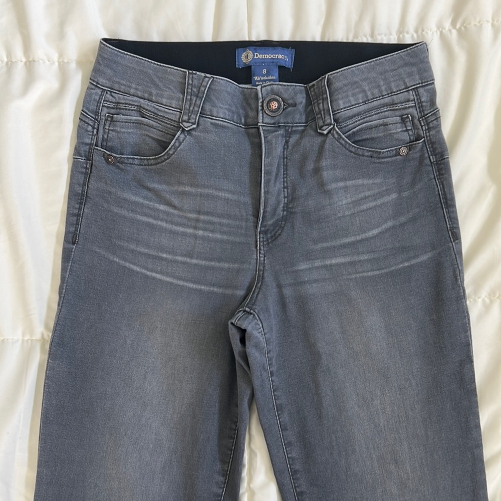 Democracy Ab Solution jeans. Size 8. Gray denim